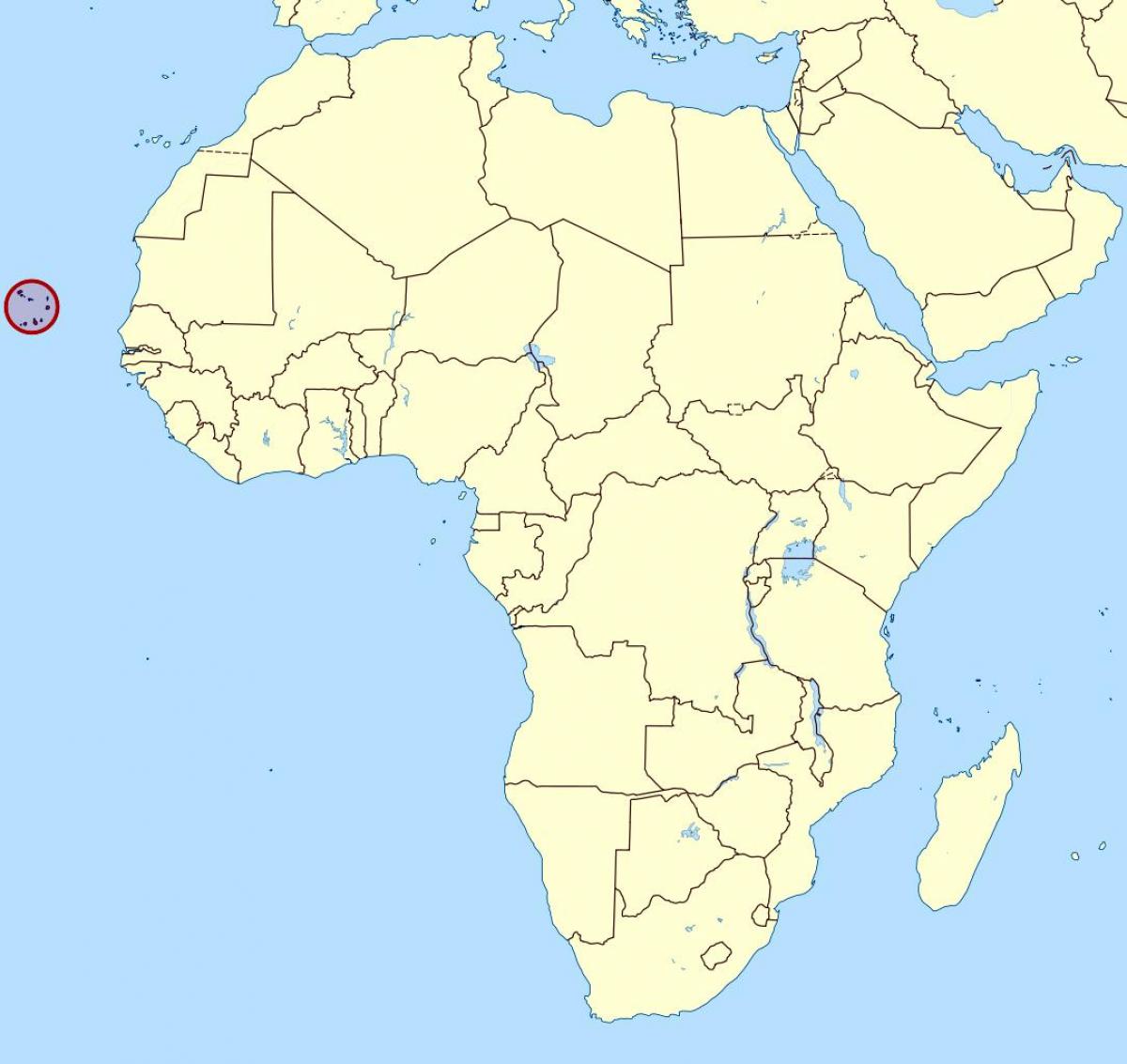 mapa ng Cape Verde mapa ng lokasyon