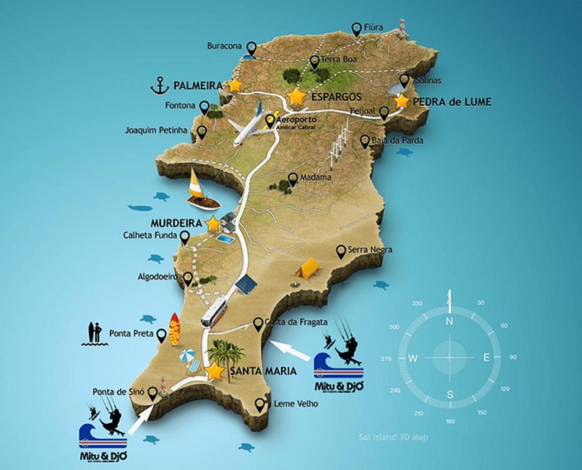 mapa ng santa maria Cape Verde