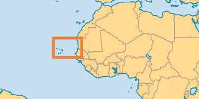 Ipakita ang Cape Verde sa mapa ng mundo